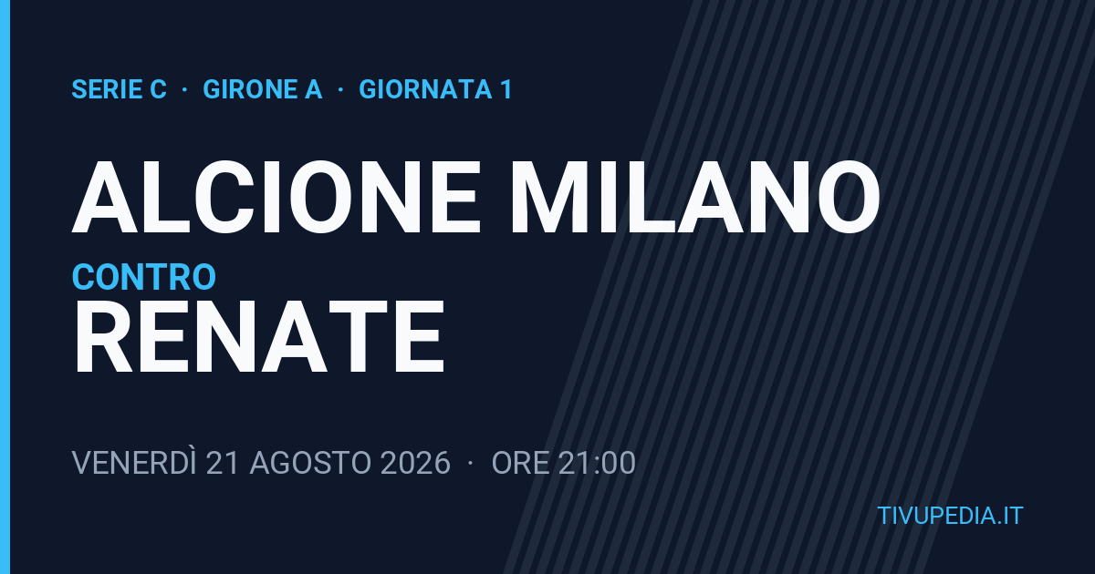 Alcione Milano contro Renate, Serie C