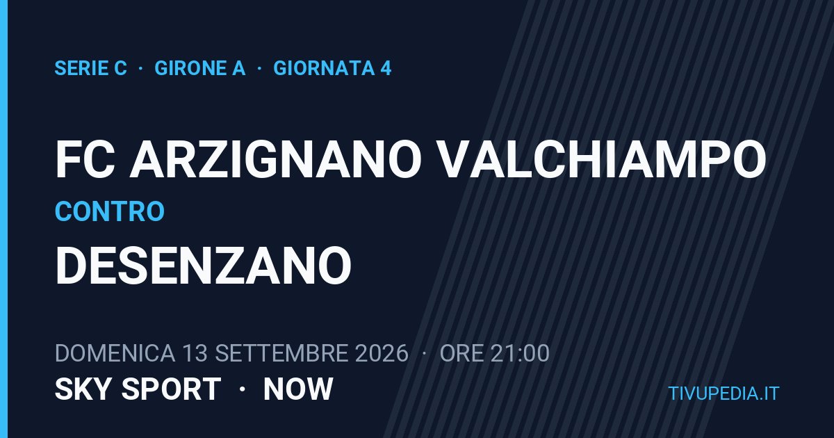 FC Arzignano Valchiampo contro Desenzano, Serie C