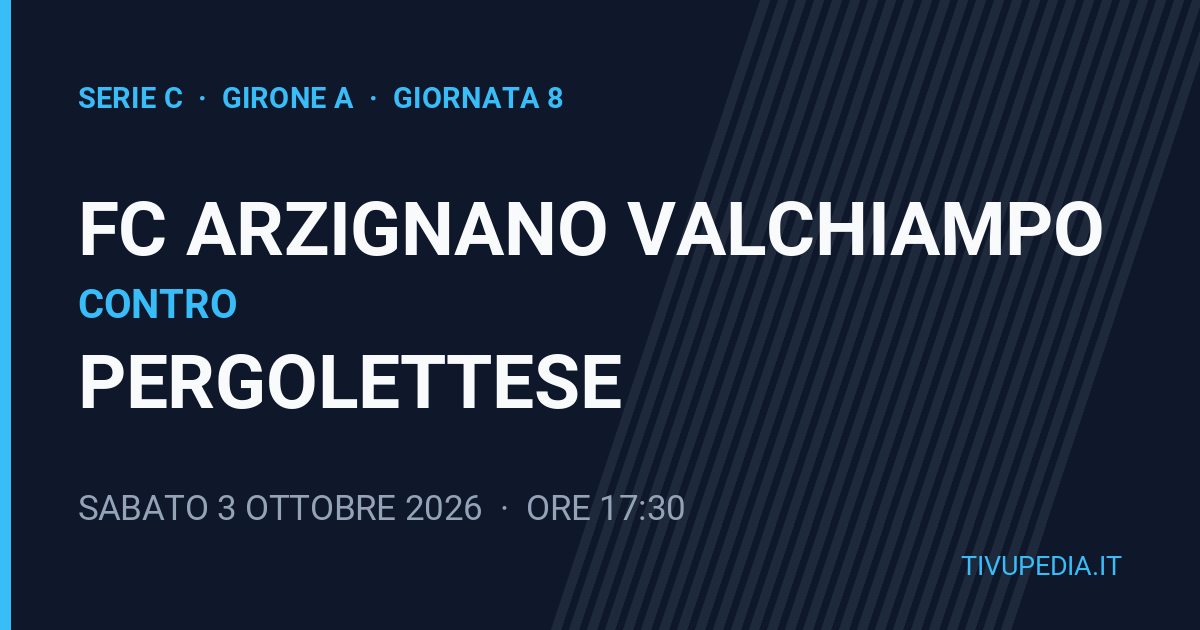 FC Arzignano Valchiampo contro Pergolettese, Serie C