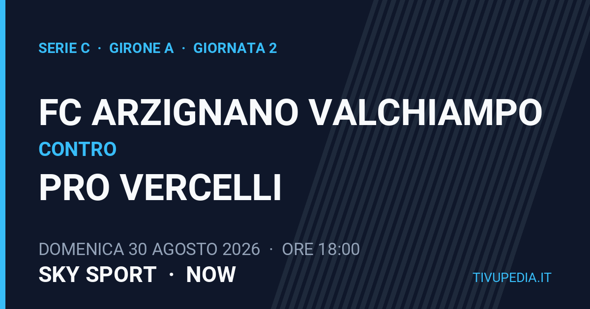 FC Arzignano Valchiampo contro Pro Vercelli, Serie C