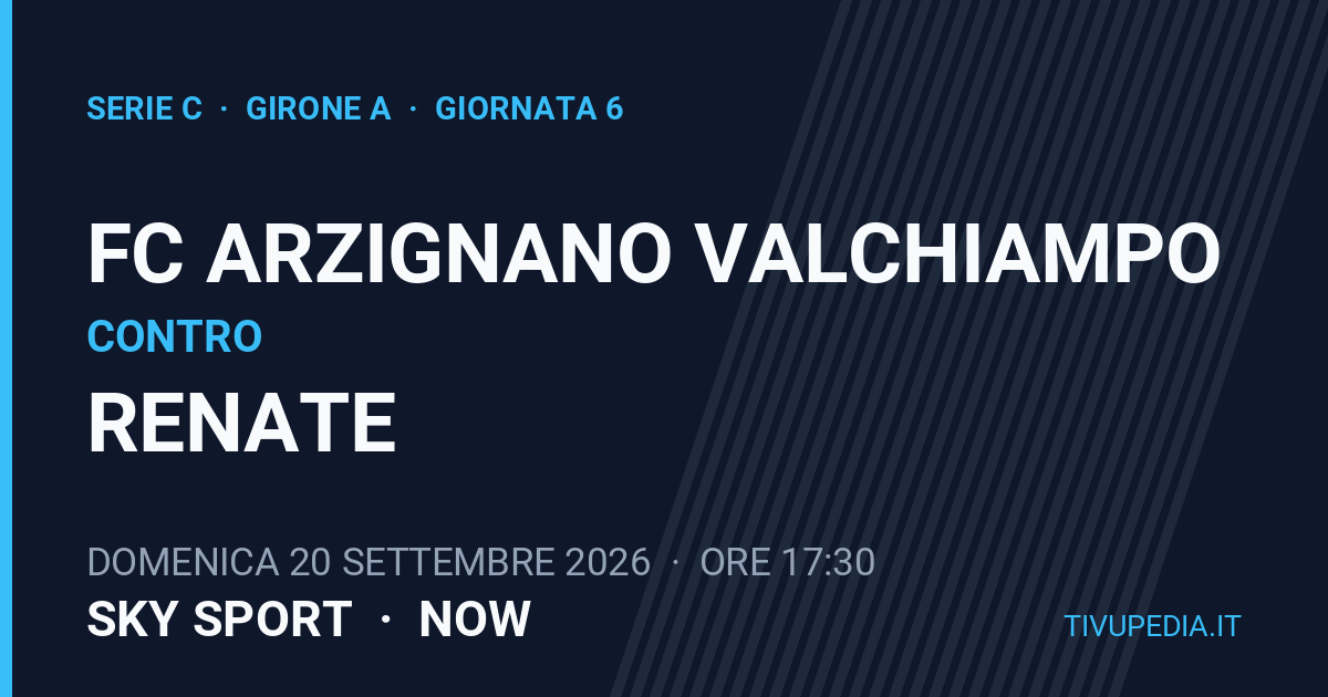 FC Arzignano Valchiampo contro Renate, Serie C