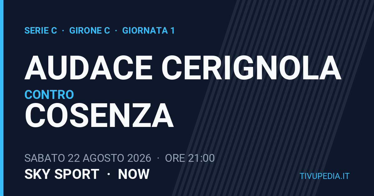 Audace Cerignola contro Cosenza, Serie C