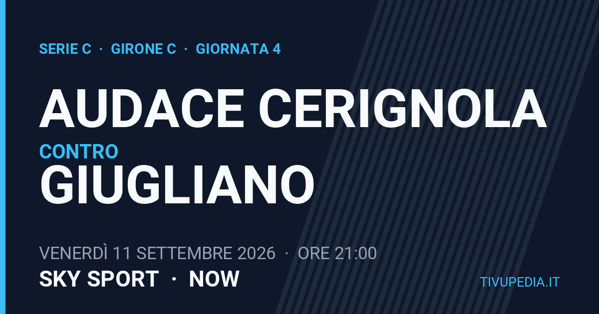 Audace Cerignola contro Giugliano, Serie C