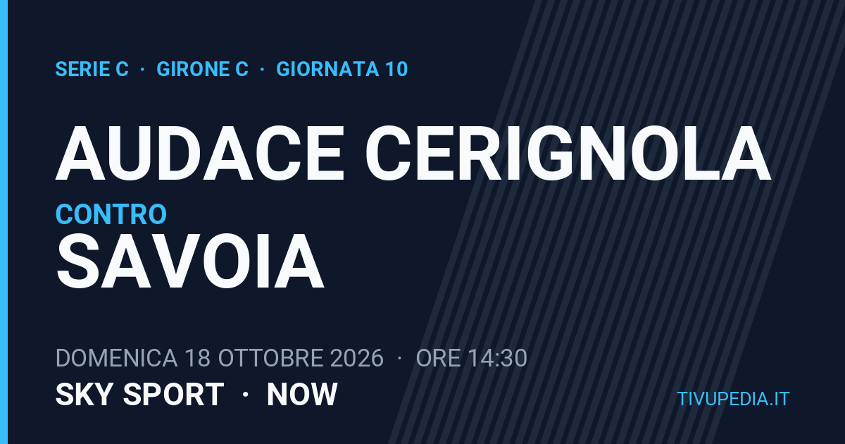 Audace Cerignola contro Savoia, Serie C