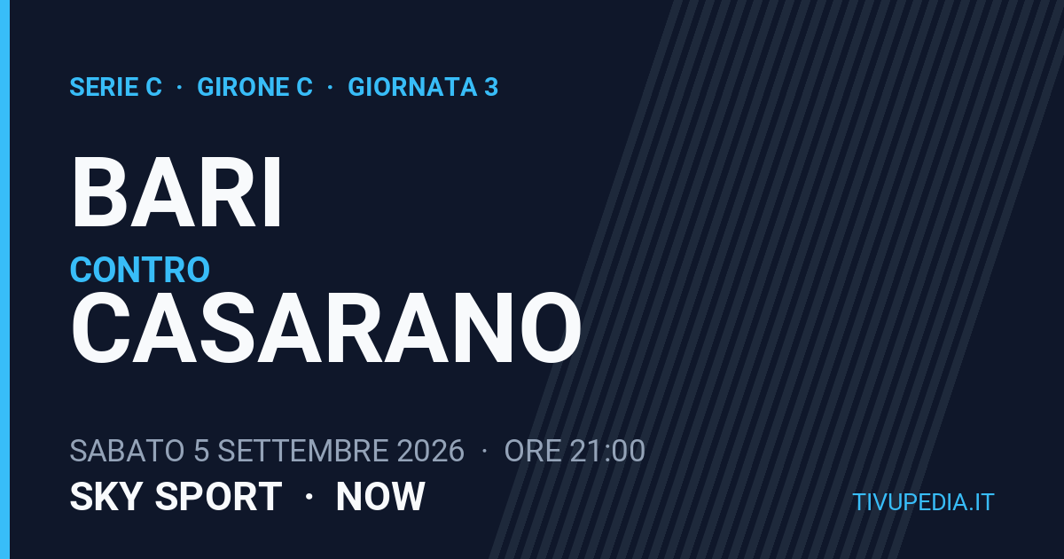 Bari contro Casarano, Serie C