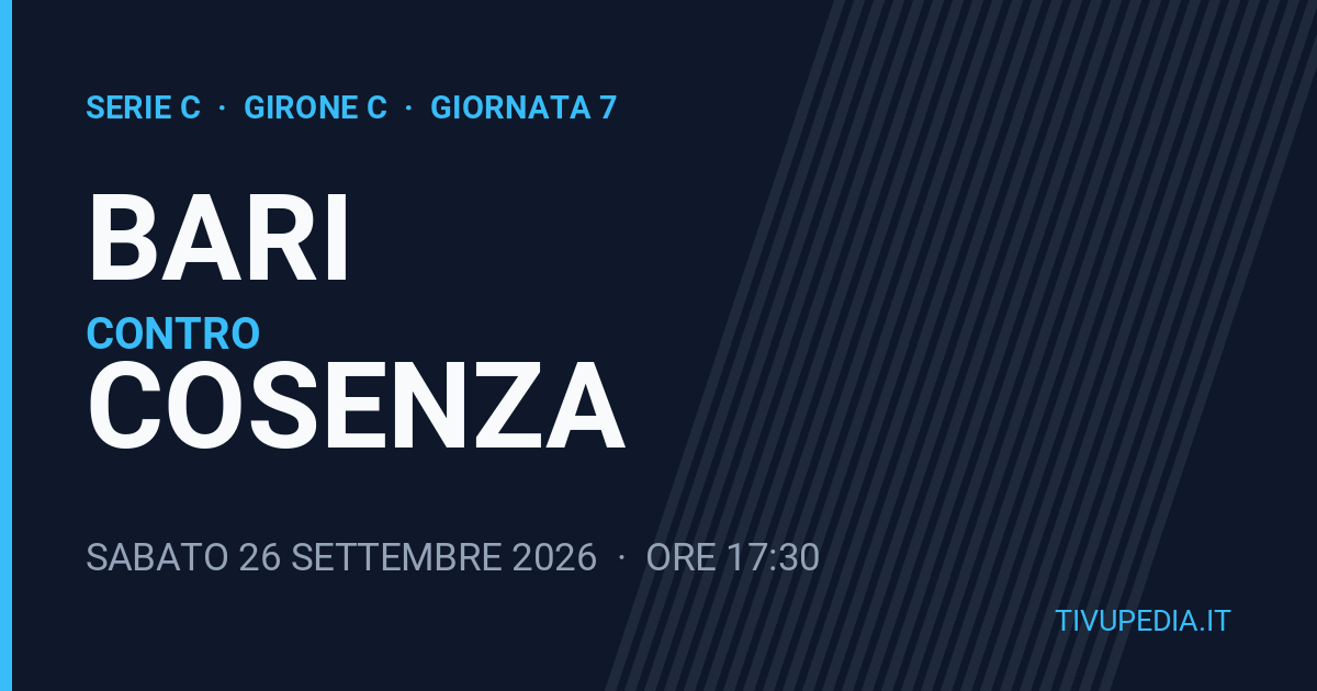 Bari contro Cosenza, Serie C