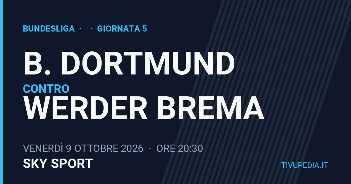 B. Dortmund contro Werder Brema, Bundesliga