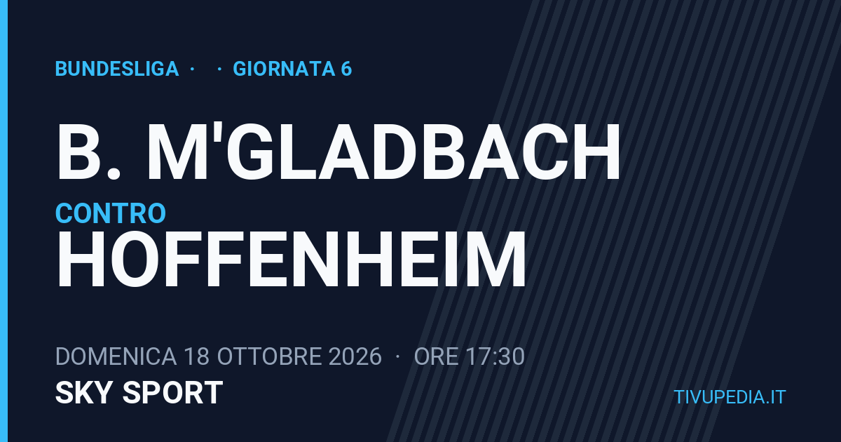 B. M'gladbach contro Hoffenheim, Bundesliga