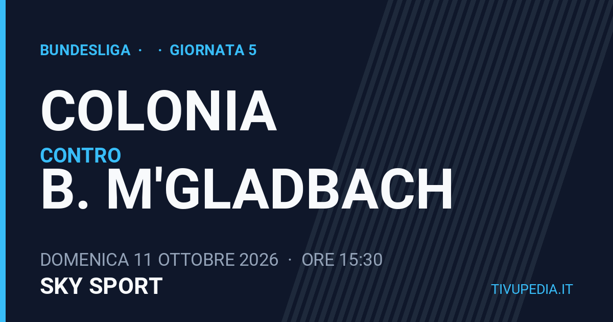 Colonia contro B. M'gladbach, Bundesliga