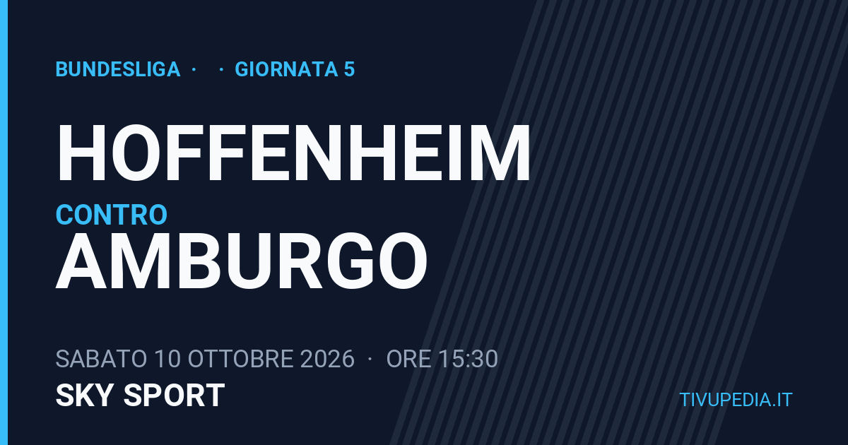 Hoffenheim contro Amburgo, Bundesliga