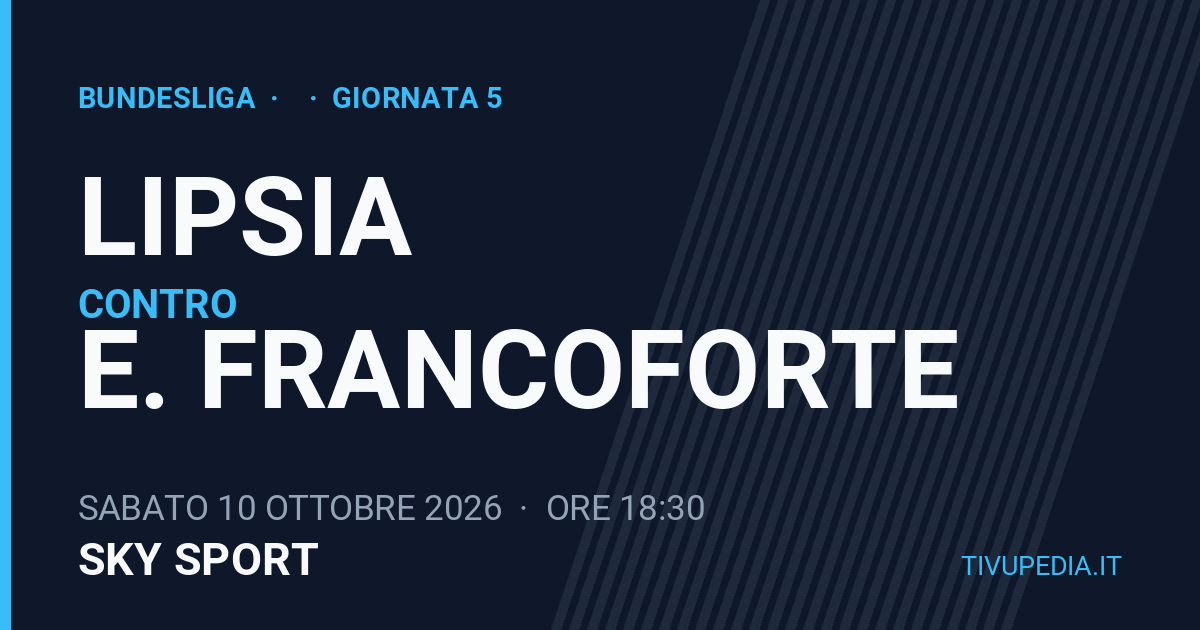Lipsia contro E. Francoforte, Bundesliga