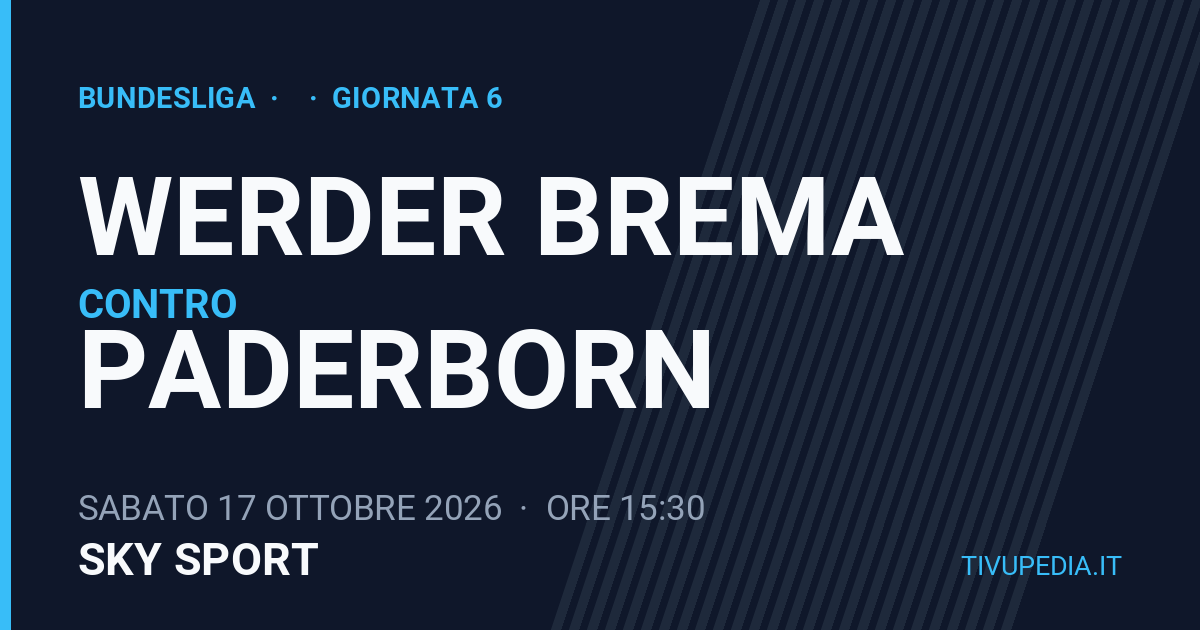 Werder Brema contro Paderborn, Bundesliga