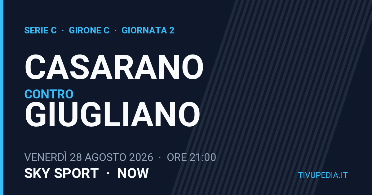 Casarano contro Giugliano, Serie C