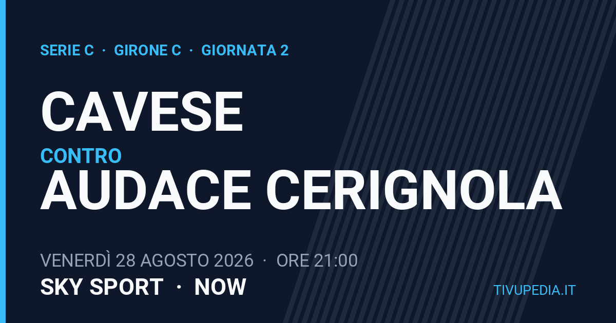 Cavese contro Audace Cerignola, Serie C