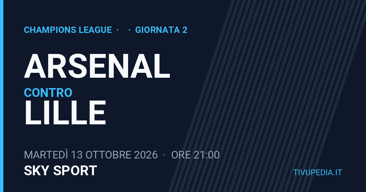 Arsenal contro Lille, Champions League