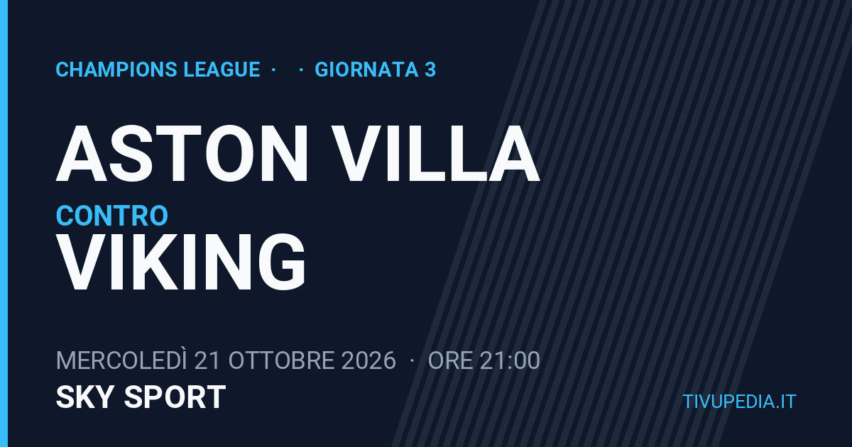 Aston Villa contro Viking, Champions League