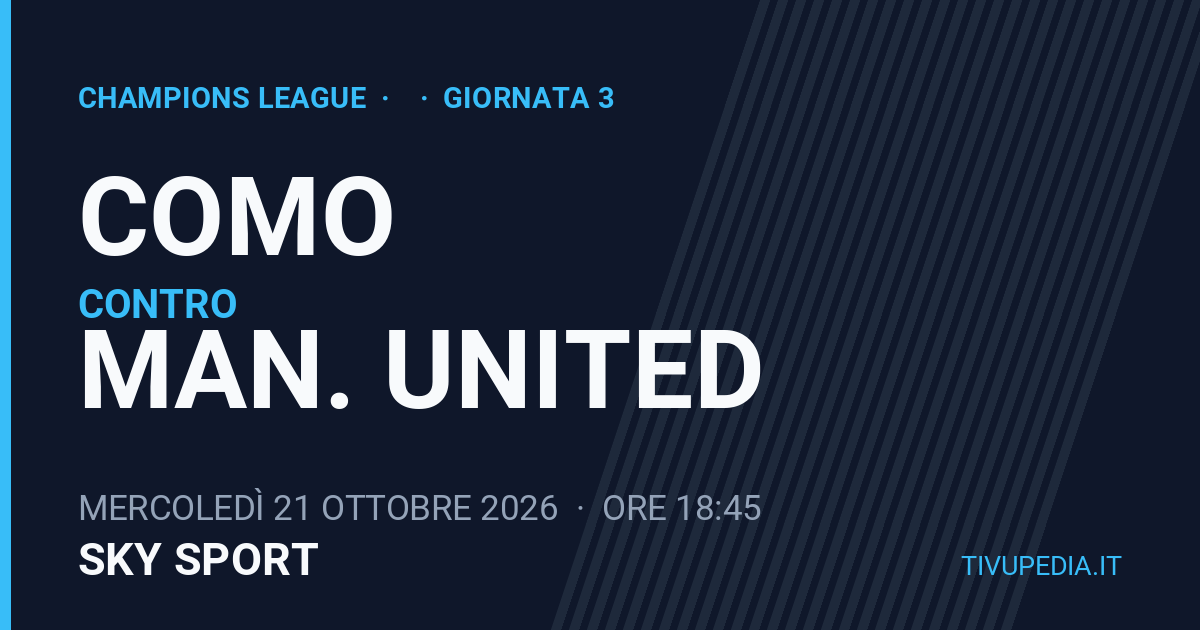 Como contro Man. United, Champions League