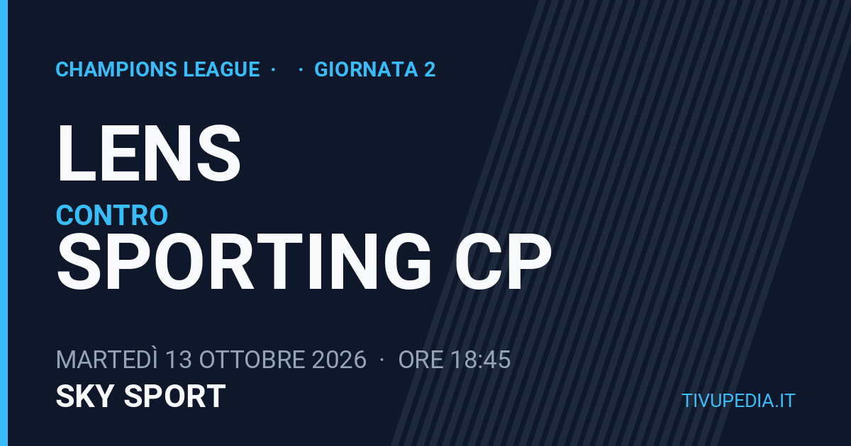 Lens contro Sporting Cp, Champions League