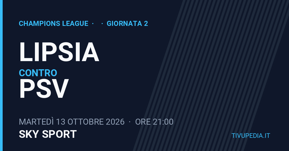 Lipsia contro Psv, Champions League