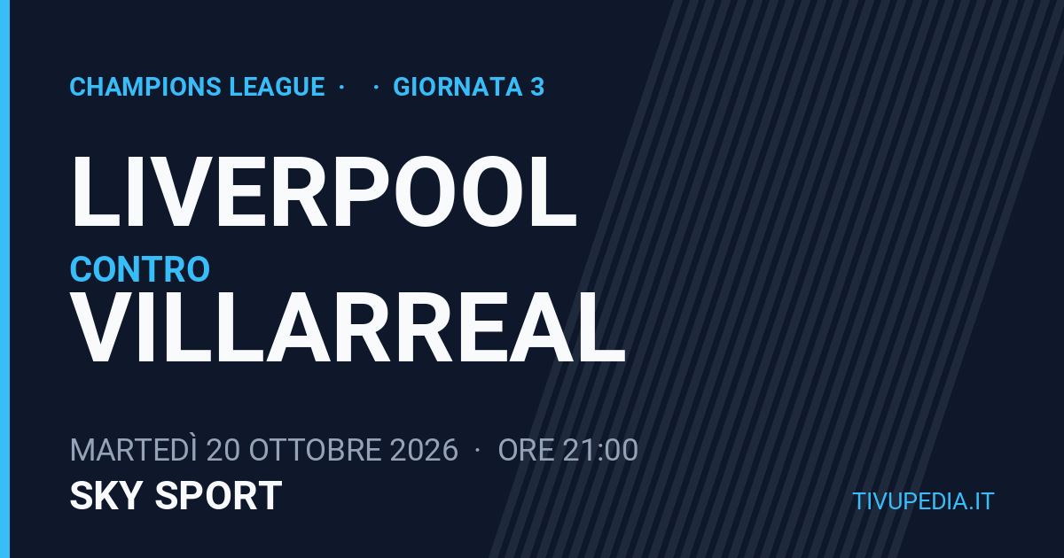 Liverpool contro Villarreal, Champions League