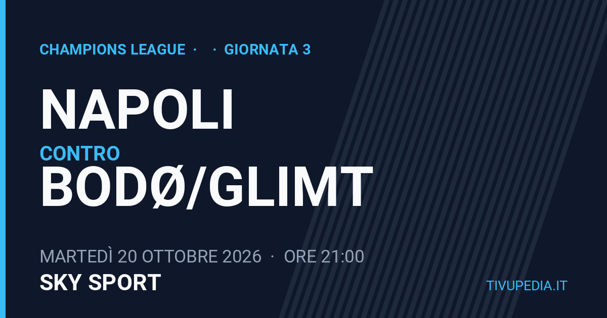 Napoli contro Bodø/Glimt, Champions League
