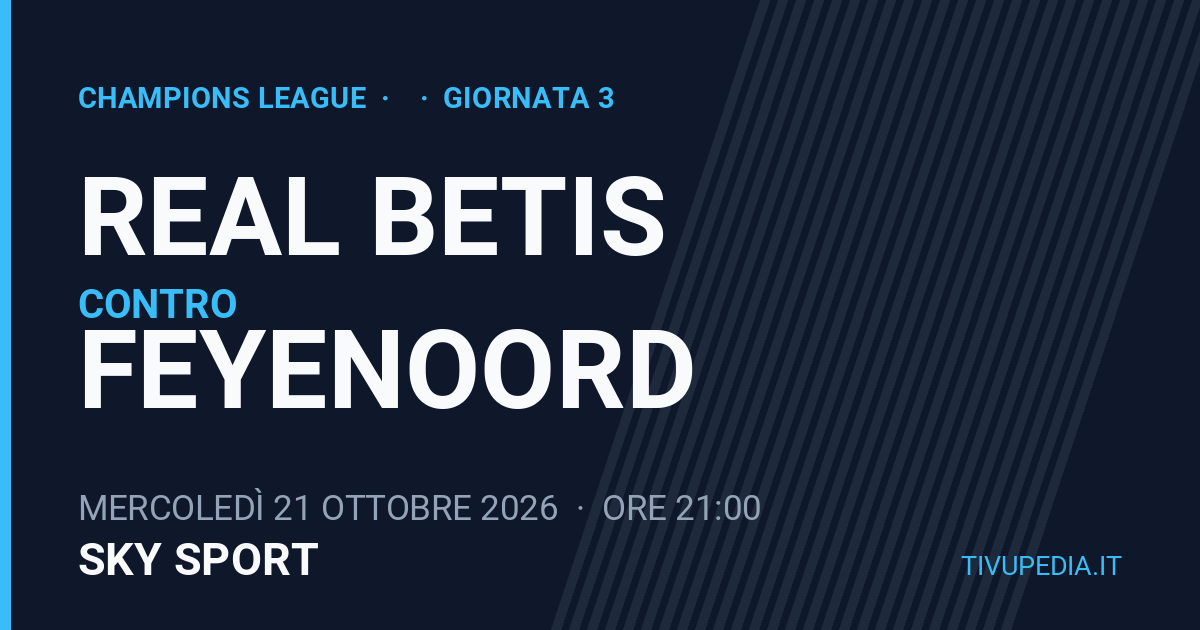 Real Betis contro Feyenoord, Champions League