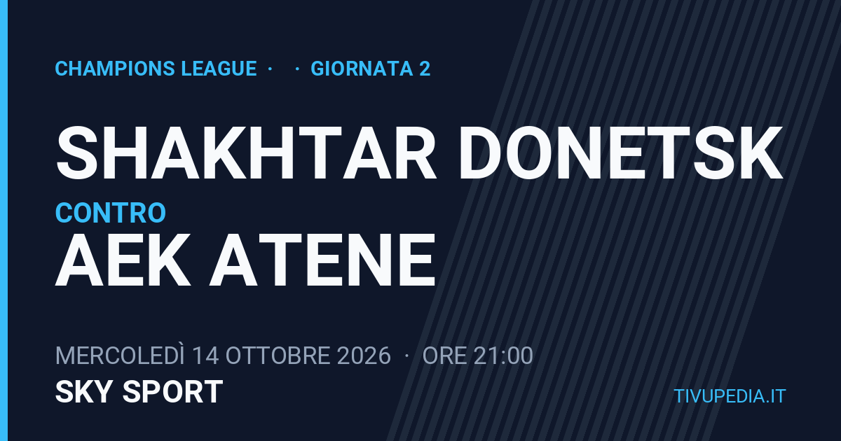 Shakhtar Donetsk contro Aek Atene, Champions League