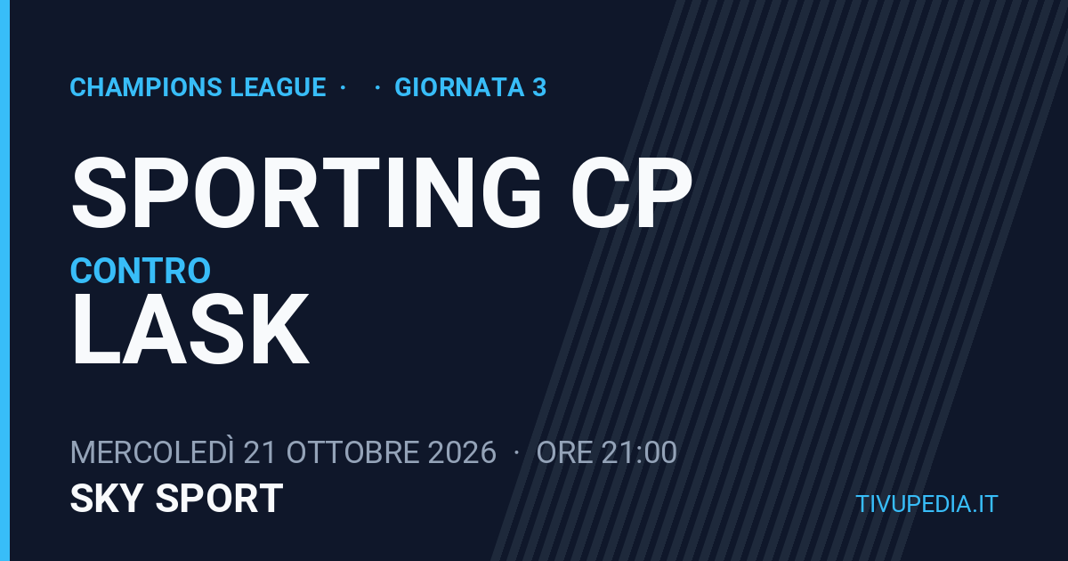 Sporting Cp contro Lask, Champions League