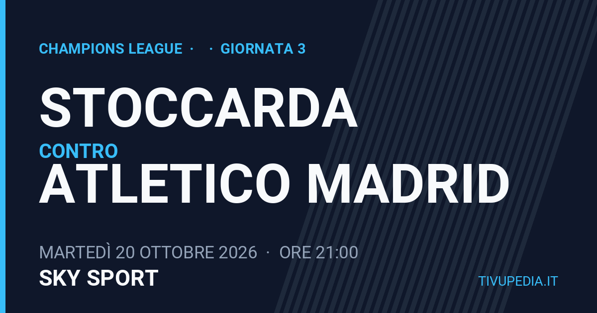 Stoccarda contro Atletico Madrid, Champions League
