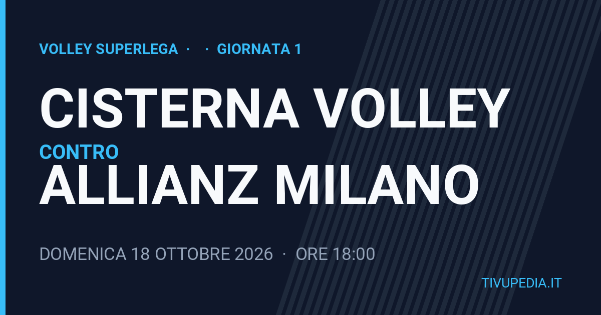 Cisterna Volley contro Allianz Milano, Volley SuperLega