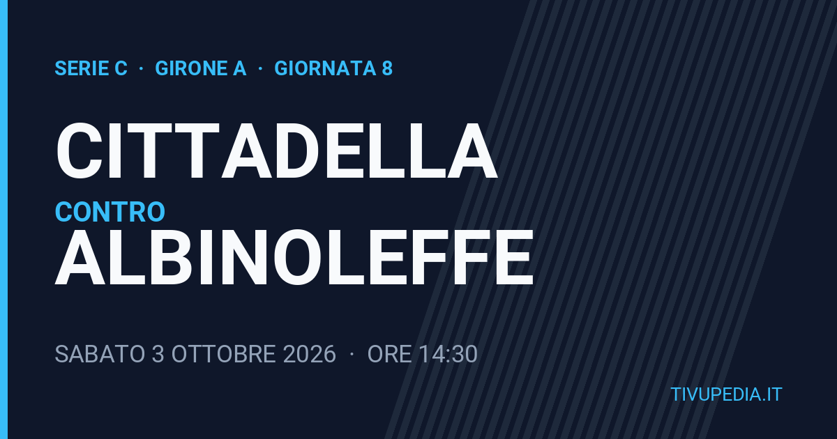 Cittadella contro Albinoleffe, Serie C