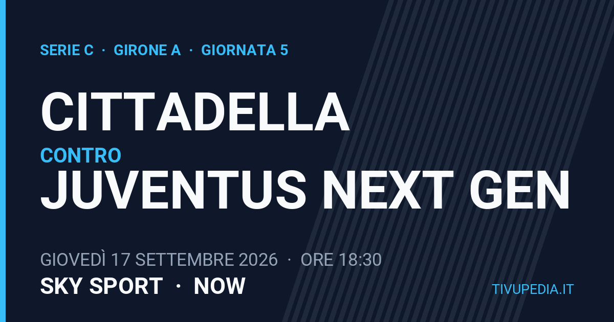 Cittadella contro Juventus Next Gen, Serie C