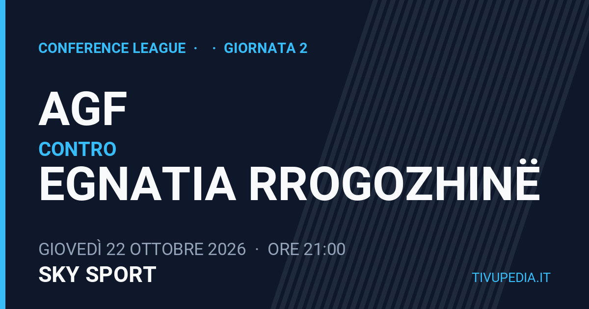 Agf contro Egnatia Rrogozhinë, Conference League