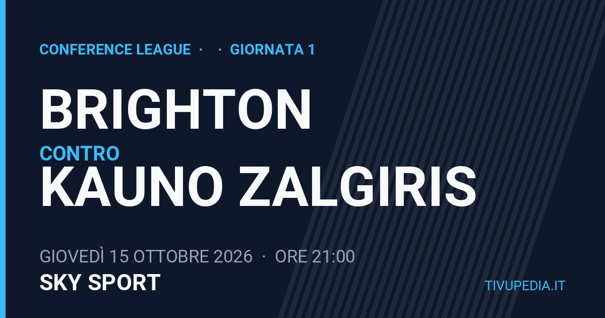Brighton contro Kauno Zalgiris, Conference League