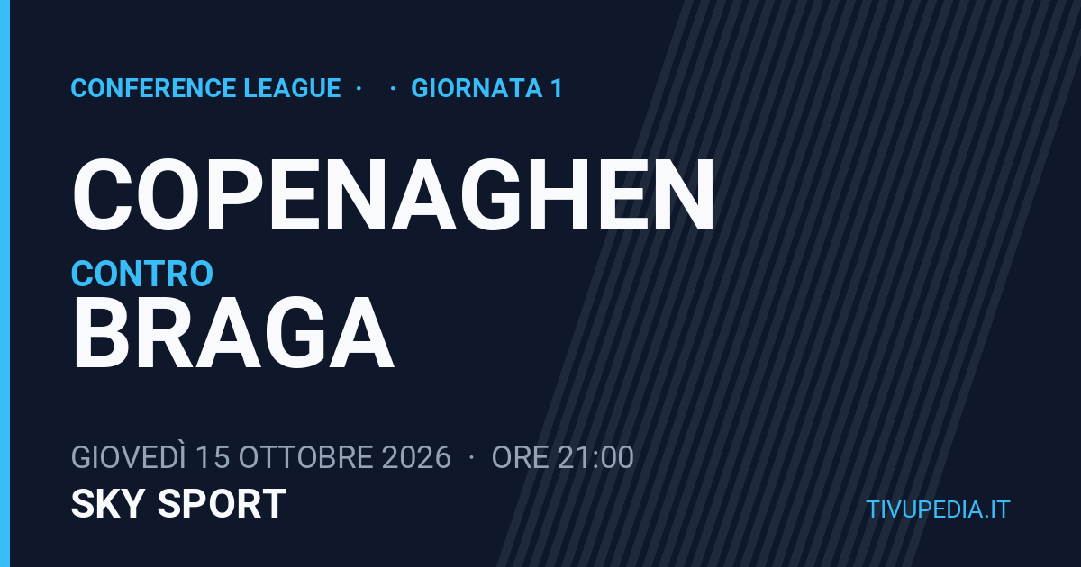 Copenaghen contro Braga, Conference League