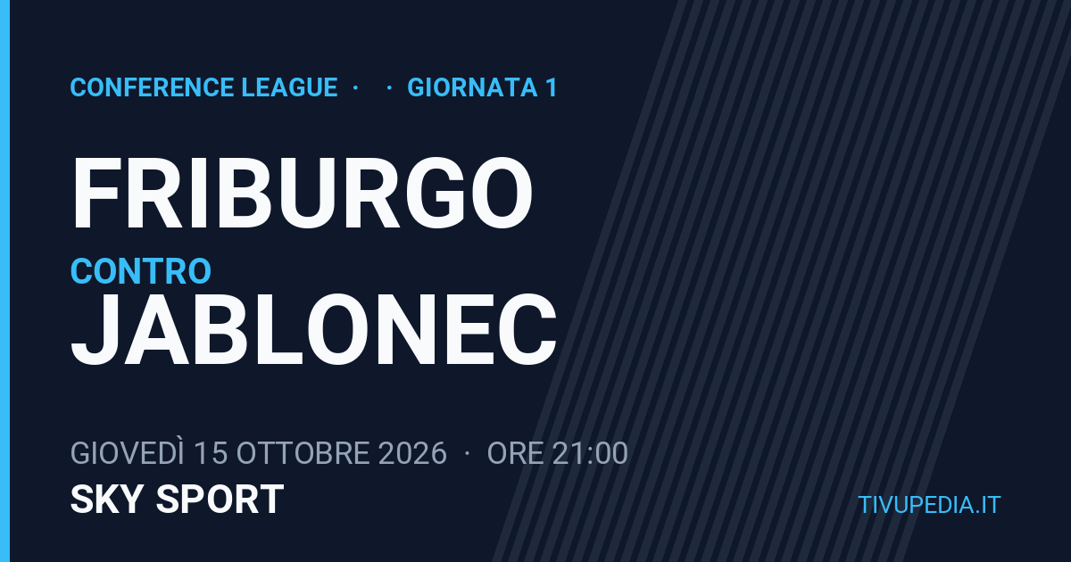 Friburgo contro Jablonec, Conference League
