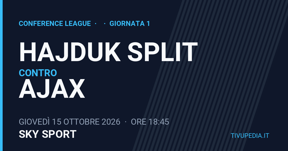 Hajduk Split contro Ajax, Conference League
