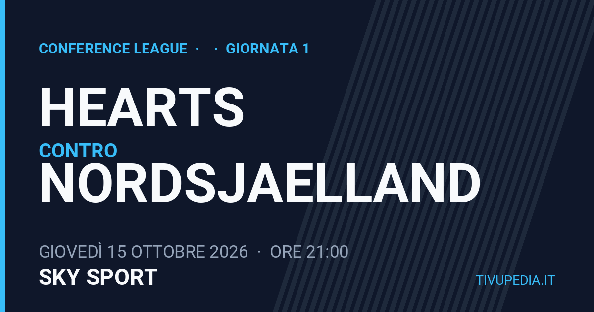 Hearts contro Nordsjaelland, Conference League