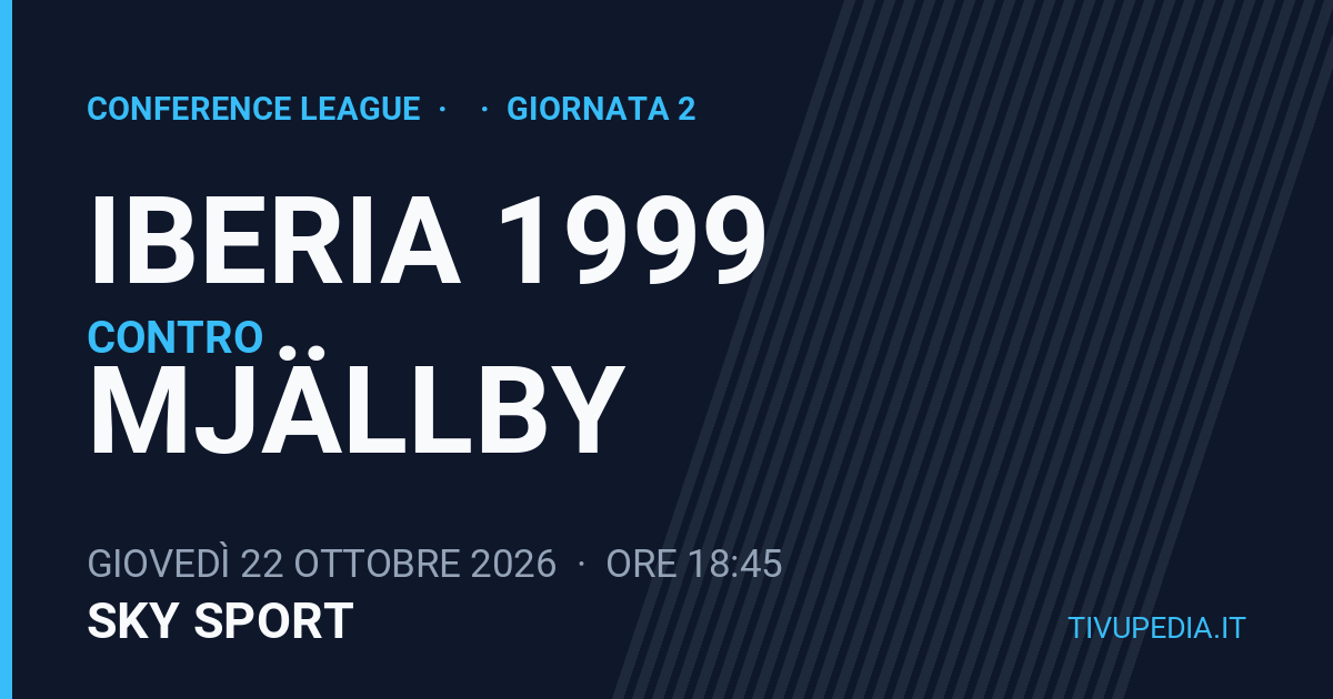 Iberia 1999 contro Mjällby, Conference League