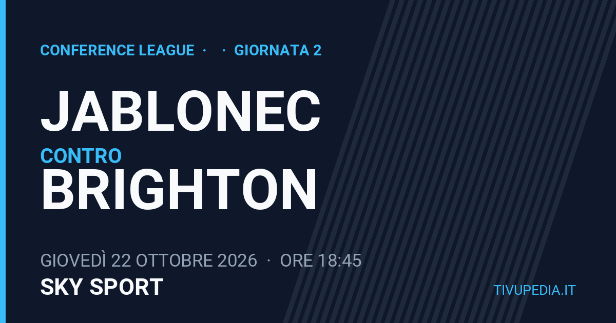 Jablonec contro Brighton, Conference League