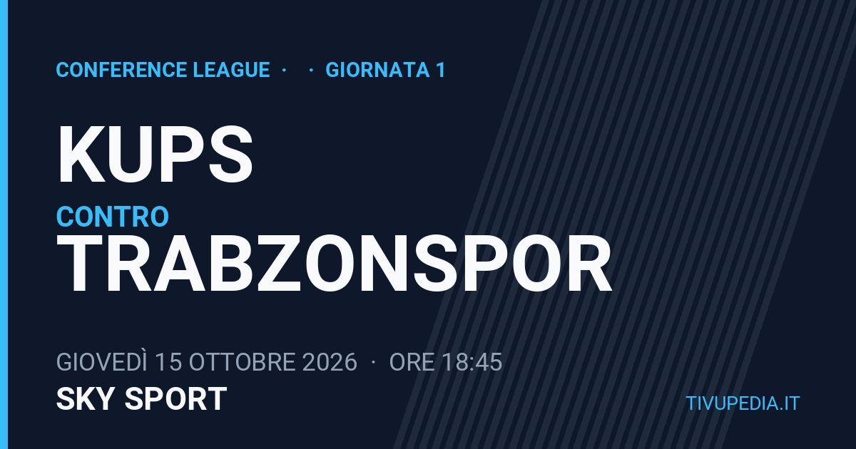 Kups contro Trabzonspor, Conference League