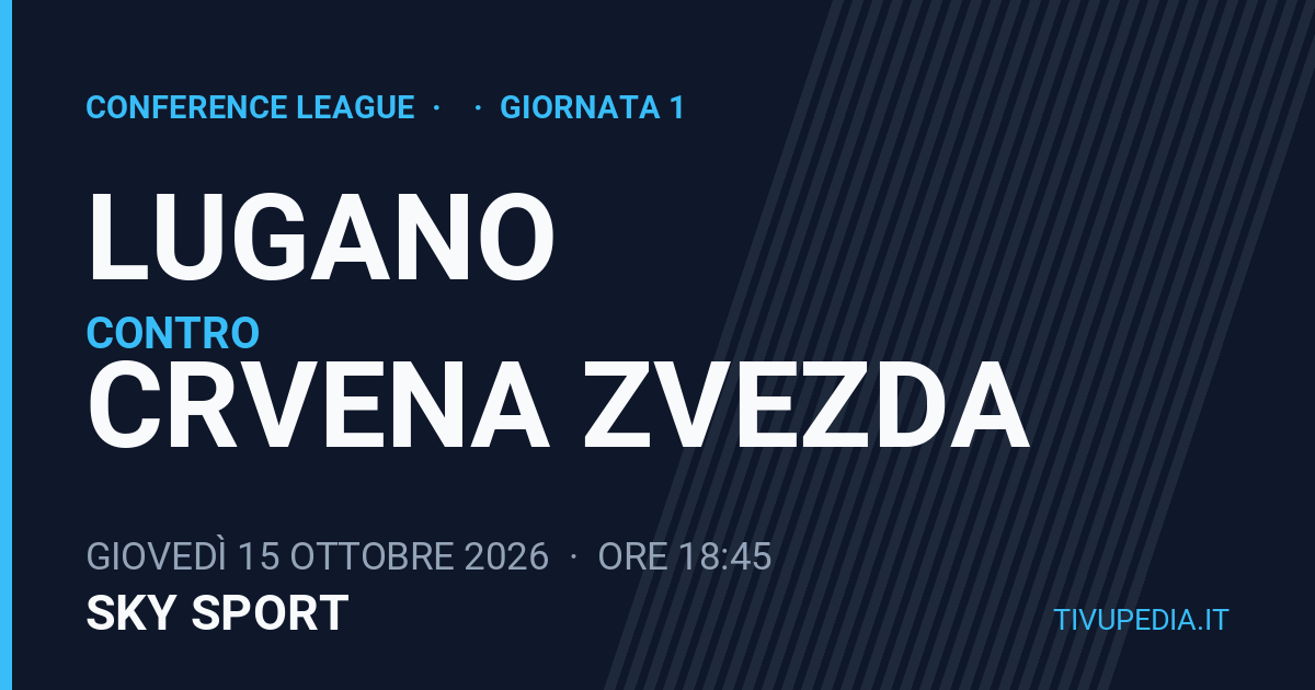 Lugano contro Crvena Zvezda, Conference League