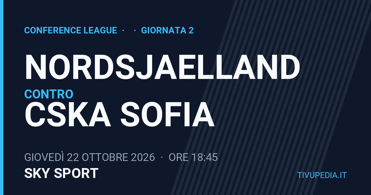 Nordsjaelland contro Cska Sofia, Conference League