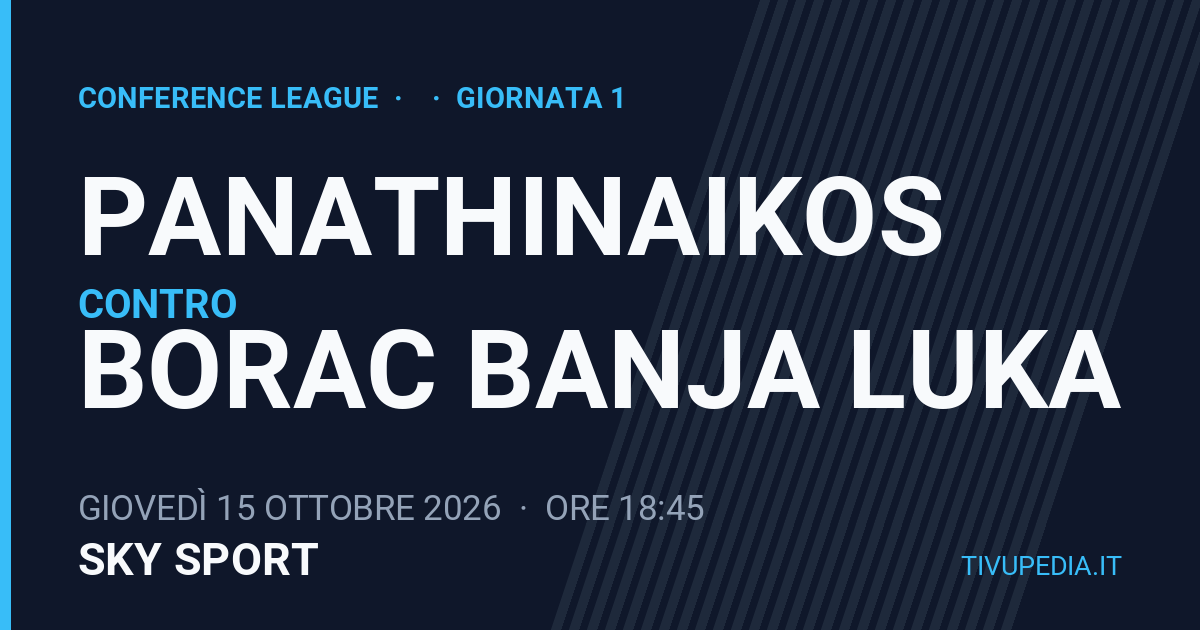 Panathinaikos contro Borac Banja Luka, Conference League
