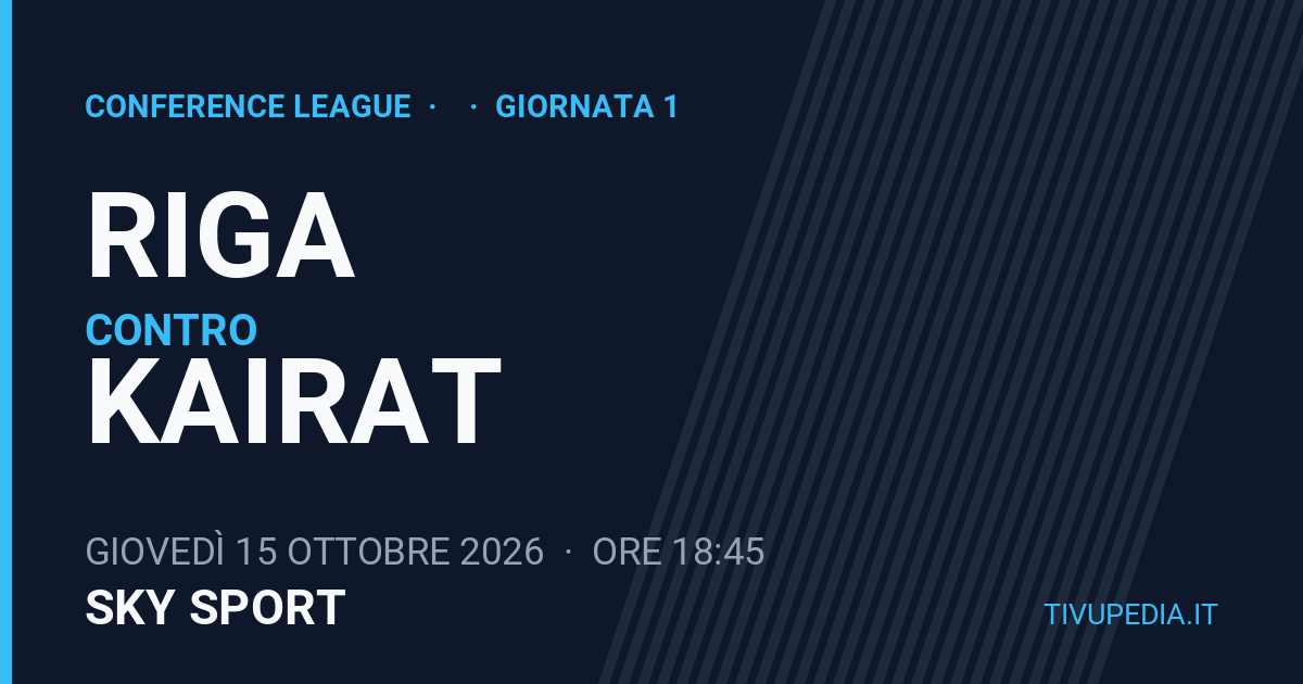 Riga contro Kairat, Conference League
