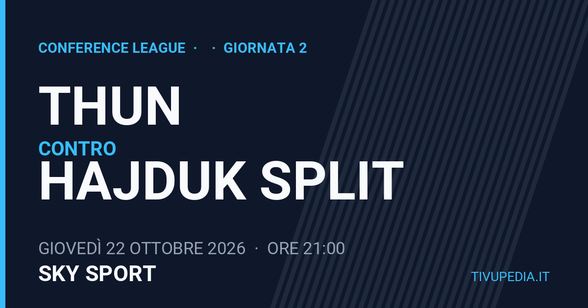 Thun contro Hajduk Split, Conference League