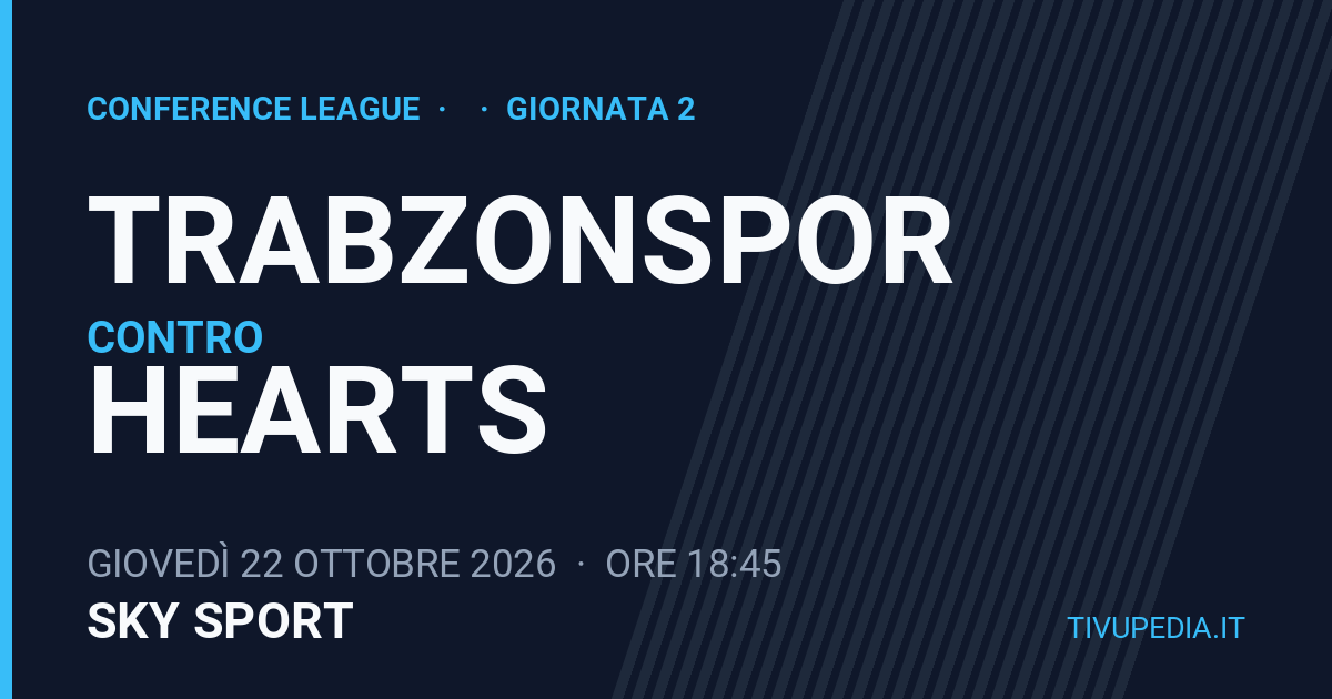 Trabzonspor contro Hearts, Conference League