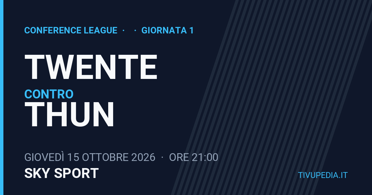 Twente contro Thun, Conference League