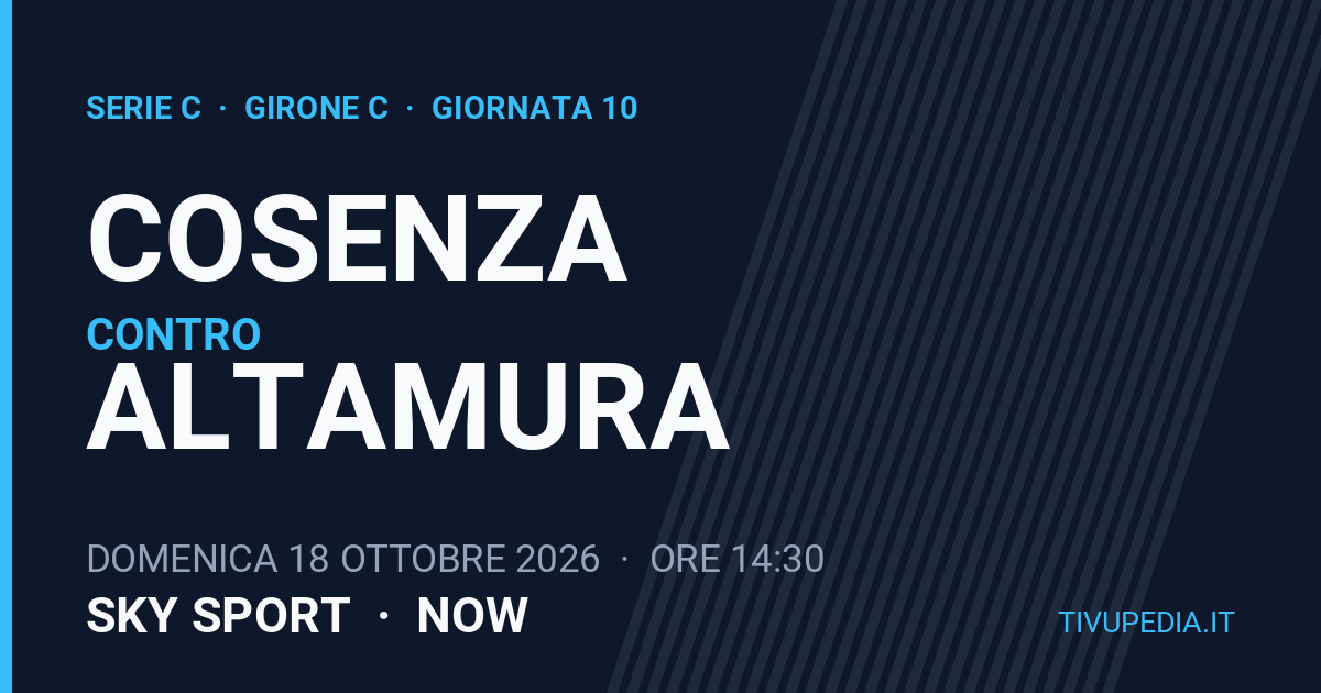 Cosenza contro Altamura, Serie C