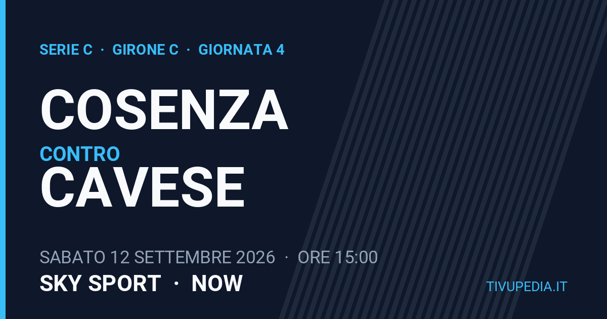 Cosenza contro Cavese, Serie C